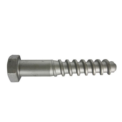 ตัวยึดรางรถไฟ Ss25, สกรูราง Hex Rail Spike วัสดุเหล็กกล้าคาร์บอนOEM