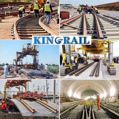 ASCE 75 Steel Track Rail Heavy Railway R260 หรือ R320Cr ความแข็ง
